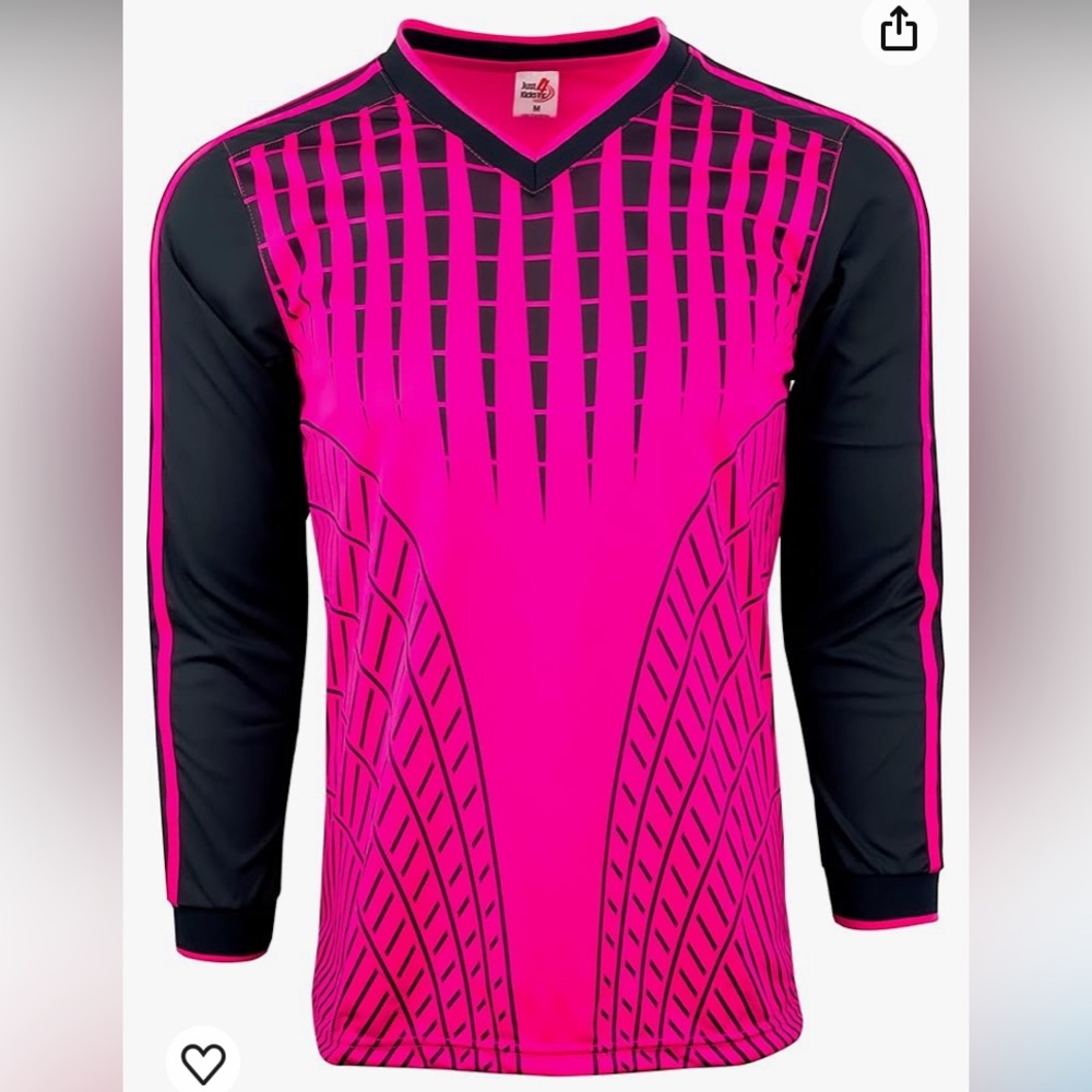 🆕 Just 4 Kicks Youth Kids Small Soccer Goalie Long Sleeve Padded Shirt